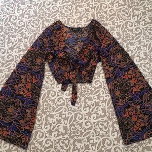 Patterned Disco Crop Top